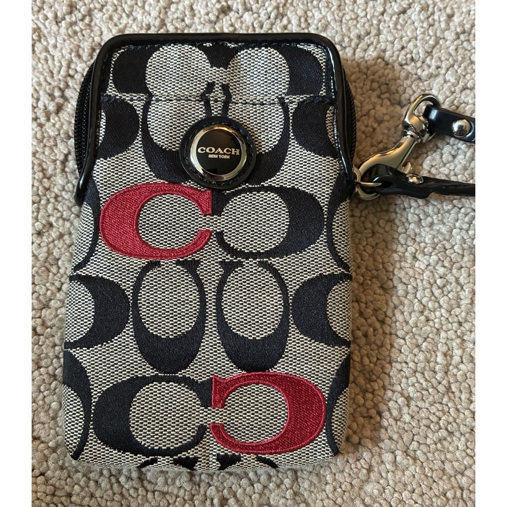 Coach Signature Fabric Wristlet